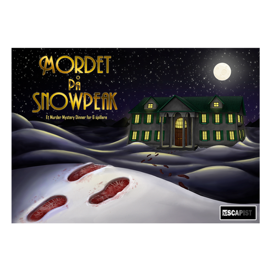 Mordet på Snowpeak - et murder mystery dinner brætspil for 6 spillere